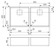 Reginox Texas 40x40 + 40x40, Edelstahlsple, R28087