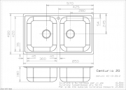 Reginox Centurio L 20, als Auflagesple und flchenbndige Sple einbaubar, R21453