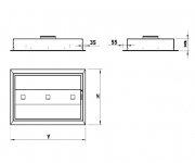 Gutmann Estrella II 06 EM A Extern Deckenhaube, Edelstahl und Glas 88 cm, mit LED-Beleuchtung, ohne Motor, 06EM880A. Mit 5 Jahren Garantie!