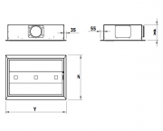 Gutmann Estrella II 06 EM A Extern Deckenhaube, Edelstahl und Glas 88 cm, mit LED-Beleuchtung, ohne Motor, 06EM880A. Mit 5 Jahren Garantie!