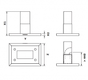 Gutmann Palma 10 I C Umluft Inselhaube, Edelstahl 120 cm, mit Motor, 10I1200C. Mit 5 Jahren Garantie!