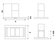 Gutmann Alma 16 I C Umluft Inselhaube, Edelstahl 120 cm, mit Motor, 16I1200C. Mit 5 Jahren Garantie!