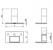 Gutmann Sombra 68 W A Extern Wandhaube, Edelstahl und schwarzes Glas 140 cm, ohne Motor, 68W1400A. Mit 5 Jahren Garantie!