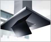 Gutmann Sombra 68 W C Umluft Wandhaube, Edelstahl und schwarzes Glas 140 cm, mit Motor, 68W1400C. Mit 5 Jahren Garantie!