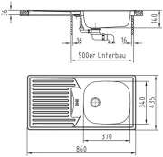 Rieber Standard S4, Einbausple reversibel, 1012044