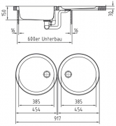 Rieber Standard S8 KOMBI, Einbausple, wei (emailliert) 1012106