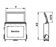 Gutmann Futura 01 ML A Extern Muldenlfter, Edelstahl und Glas, 120 cm, ohne Motor, 01ML1200A. Mit 5 Jahren Garantie!