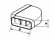 Gutmann Kanalbogen horizontal 90, verzinktes Blech, TZ 8009