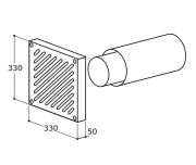 Gutmann Elektronische Verschlussklappe mit Gitter, TZ 204 VK 250