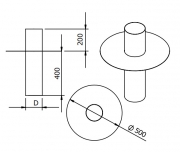 Gutmann Dachdurchfhrungsabdichtflansch (Warmdach)  150 mm, TZ 223 ED 150