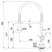 Franke Lounge Edelstahl-Optik Einhebelmischer Zugauslauf 115.0197.375