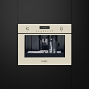 SMEG CMS8451P Nostalgie Einbau-Kaffeevollautomat, Creme, Gold/Messing Antik-Design, mit 5 Jahren Garantie!