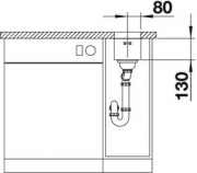 Blancosupra Set Supra 340-U/160-U Unterbausp�le Edelstahl B�rstfinish 60 cm, 519250