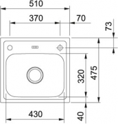 Franke Euroform - EFX 210 SlimTop, Flachrand, Edelstahl, 127.0259.741