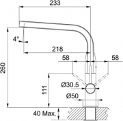 Franke Sinos Edelstahl-Optik Festauslauf 115.0259.974