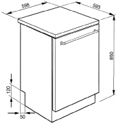 SMEG LVS43STXIN Stand - Geschirrspler 60 cm, Energieeffizienzklasse A+++ A, mit 5 Jahren Garantie!