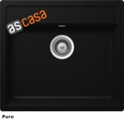 Schock Mono N-100 A Einbau/Auflage, INKL. GLASSCHNEIDBRETT UND RESTESCHALE, Puro