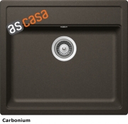 Schock Mono N-100 U Unterbau, INKL. GLASSCHNEIDBRETT UND RESTESCHALE, Carbonium