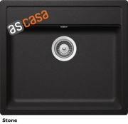 Schock Mono N-100 U Unterbau, INKL. GLASSCHNEIDBRETT UND RESTESCHALE, Stone