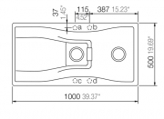 Schock Waterfall D-150 U Unterbau, INKL. GLASSCHNEIDBRETT UND RESTESCHALE, Puro