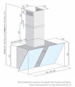Silverline Ascella 80 cm ACW 853 W Edelstahl-Weiglas