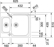 Franke Argos AGX 660 G Einbausple, 101.0380.394