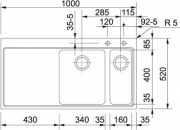 Franke Mythos MMX 261 Einbausp�le - SlimTop (Becken rechts), 127.0380.433