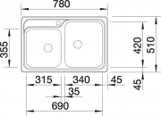 Blancoclassic 8 Edelstahl, 507543