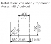 Schock Horizont D-100 S A Einbau/Auflage, INKL. GLASSCHNEIDBRETT, Puro