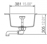 Schock Horizont D-100 S A Einbau/Auflage, INKL. GLASSCHNEIDBRETT, Carbonium