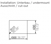 Schock Horizont D-100 S U Unterbau, INKL. GLASSCHNEIDBRETT, Bronze