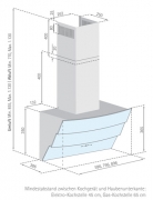 Silverline Trinity TTW 853 S Schwarz/Schwarzglas Wandhaube, mit LED-Beleuchtung. Mit 5 Jahren Garantie!