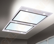 Silverline Vega Intern Premium VGID 124 W Edelstahl/Weiglas Deckenhaube. Mit 5 Jahren Garantie!