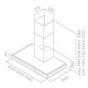 Elica Trendy IX/A/60 Wandhaube Edelstahl, PRF0027024