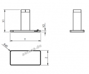 Gutmann Conecta 69 I A Extern Inselhaube, Edelstahl 105 cm, ohne Motor, 69I1000A. Mit 5 Jahren Garantie!