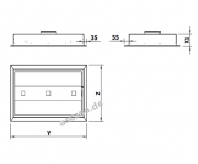 Gutmann Estrella II 06 EM B Intern Deckenhaube, Edelstahl und Glas 88 cm, mit LED-Beleuchtung, mit Motor, 06EM880B. Mit 5 Jahren Garantie!