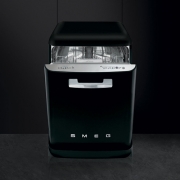 SMEG LVFABBL Stand-Geschirrspler Retrostyle, freistehend, 60 cm, Schwarz, Effizienzklassen A+++A, mit 5 Jahren Garantie!