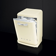 SMEG LVFABCR Stand-Geschirrspler Retrostyle, freistehend, 60 cm, Creme, Effizienzklassen A+++ A, mit 5 Jahren Garantie!