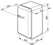 SMEG FAB10LB Standkhlschrank mit Gefrierfach, Weiss, Linksanschlag, Energieeffizienzklasse A+, mit 5 Jahren Garantie!
