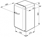 SMEG FAB10HRIT Standkhlschrank Happy Homebar, Italia, Rechtsanschlag, Energieeffizienzklasse A+, mit 5 Jahren Garantie!