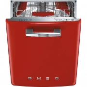 SMEG ST2FABRD Geschirrspler integrierbar, 50er Jahre, rot, Energieeffizienz A+++ A, mit 5 Jahren Garantie!
