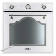 SMEG SF750PO Nostalgie-Einbaubackofen Multifunktion, Creme/Messing Antik, Energieeffizienzklasse A, mit 5 Jahren Garantie!