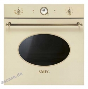 SMEG SFP805AO Nostalgie Einbaubackofen Multifunktion, Anthrazit / Messing Antik, Energieeffizienzklasse A, mit 5 Jahren Garantie!