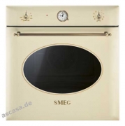 SMEG SF855AO Nostalgie Einbaubackofen Multifunktion, Anthrazit / Messing Antik, Energieeffizienzklasse A, mit 5 Jahren Garantie!
