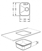 SMEG UM30 Unterbau - Sple, Oval, Edelstahl, 30 cm