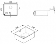 SMEG VSTR50-2 Unterbau - Sple, rechteckig, Edelstahl, 54 cm