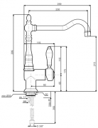 SMEG MIR6O-2 Design - Armatur, Messing Antik Design