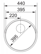 Franke Pamira ROX 610-39 Einbausple rund, Edelstahl glatt, 101.0033.751