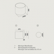 Falmec Eolo E.ion-System, Wei, 45 cm, Wandhaube, mit 5 Jahren Garantie