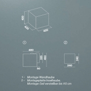 Falmec Rubik E.ion-System, Wei, 43 cm, Wandhaube, mit 5 Jahren Garantie